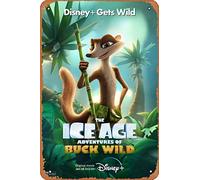 Zuhhgii The Ice Age Adventures Of Buck Wild (Zee, Justina Machado) - Targa in metallo vintage per casa, bar, pub, garage, decorazione, idea regalo