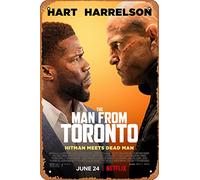 Zuhhgii The Man From Toronto (Kevin Hart, Woody Harrelson) Poster del film Film Cinema Theatre 20,3 x 30,5 cm targa in metallo vintage per casa, bar, pub, garage, decorazione regali