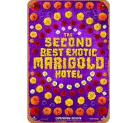 Zuhhgii The Second Best Exotic Marigold Hotel, poster vintage del film in latta, decorazione artistica da parete poster musicale per bar, pub, caffetteria, cucina, bagno, karaoke, targa in metallo