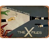 Zuhhgii The X-Files - Poster vintage del film in metallo, decorazione artistica da parete, poster musicale per bar, pub, caffetteria, parete, cucina, bagno, karaoke, decorazione retrò, 20,3 x 30,5 cm
