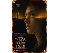 Zuhhgii Things Heard And Seen (Amanda Seyfried, James Norton) - Targa in metallo vintage per casa, bar, pub, garage, decorazione regalo