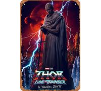 Zuhhgii Thor Love and Thunder (Christian Bale, Gorr The God Butcher) - Poster in metallo vintage per casa, bar, pub, garage, decorazione, idea regalo