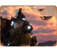 Zuhhgii Titanfall 2 - Frontier Concept Art Game Game Poster Anime Game Art Deco Targa in latta - 20,3 x 30,5 cm