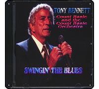 Zuhhgii Tony Bennett, Count Basie & The Count Basie Orchestra - Swingin' The Blues Metal Signs Vintage Rock Music Wall Decor Man Cave Targa in latta Palestra Piscina Bar Bagno Cortile Garage Pub Targa