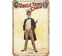 Zuhhgii Uncle Tom's Cabin Movie Poster Retro Film Tin Sign Cafe Restaurant Home Wall Retro Club Restaurant Man Cave Gift Vintage Metal Sign 30,5 x 20,3 cm.