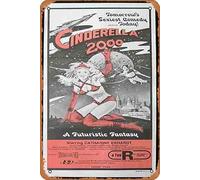 Zuhhgii Vintage Classic Old Movie CINDERELLA 2000 Originale Daybill Movie poster Sexploitation Sci Fi Film Poster Metallo Tin Sign TV Poster Regalo Karaoke Bar Pub Club Piatti da parete decorativi