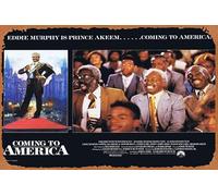 Zuhhgii Vintage Classic Old Movie COMING TO AMERICA Original Lobby Card 1 Eddie Murphy Arsenio Hall Film Poster Metallo Metallo Tin Sign TV Poster Regalo Karaoke Bar Pub Club Piatti Decorativi Parete