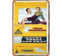 Zuhhgii Vintage Classic Old Movie Count Three And Pray Poster originale del film Van Heflin Poster in metallo latta TV poster regalo karaoke bar pub club piatti decorativi da parete uomo grotta casa