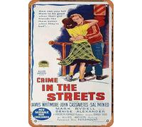 Zuhhgii Vintage Classic Old Movie CRIME IN THE STREETS 1956 Sal Mineo RICHARDSON STUDIO Poster del film Poster del film Poster del film Targa in metallo Targa TV Poster Regalo Karaoke Bar Pub Club