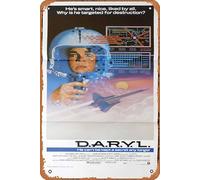 Zuhhgii Vintage Classic Old Movie D.A.R.Y.L. Poster originale del film Michael McKean Mary Beth Hurt Poster in metallo latta TV poster regalo karaoke bar pub club piatti da parete decorativi uomo