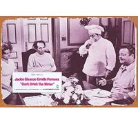 Zuhhgii Vintage Classic Old Movie DON'T DRINK THE WATER Original Lobby Card 3 Jackie Gleason Estelle Parsons Film Poster Metallo Tin Sign TV Poster Regalo Karaoke Bar Pub Club Piatti da parete