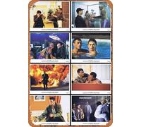 Zuhhgii Vintage Classic Old Movie DOPPIA TEAM Original Lobby Card Set Jean-Claude Van Damme Dennis Rodman Film Poster Metallo Targa TV Poster Regalo Karaoke Bar Pub Club Piatti da parete decorativi