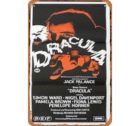 Zuhhgii Vintage Classic Old Movie DRACULA Original Daybill Movie Poster Jack Palance Horror Film Poster Metallo Targa TV Poster Regalo Karaoke Bar Pub Club Piatti da parete decorativi Uomo Cave Home