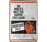 Zuhhgii Vintage Classic Old Movie DRACULA PRINCIPE OF DARKNESS Un foglio Poster Film Hammer Horror Christopher Lee Poster Metallo Metallo Metallo Poster Poster TV Poster Regalo Karaoke Bar Pub Club