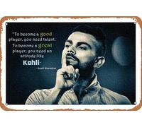 Zuhhgii Virat Kohli Art Retro of Classic Old Film Poster Targa in metallo Bar Regalo Wall Art Decor Targa in latta - 20,3 x 30,5 cm.