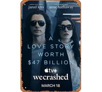 Zuhhgii Wecrashed (Jared Leto, Anne Hathaway) - Poster in metallo vintage con film cinema cinematografico, 20,3 x 30,5 cm, decorazione per casa, bar, pub, garage, idea regalo