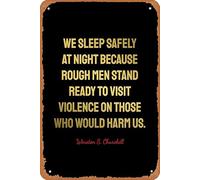 Zuhhgii Winston Churchill Quotes Winston S Churchill Quotes Retro Vintage Decorative Metal Tin Sign 20,3 x 30,5 cm, 20,3 x 30,5 cm
