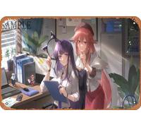Zuhhgii Yae Miko, Raiden Shogun, Genshin Impact, Office Anime Games, targa in latta retrò, 20,3 x 30,5 cm
