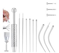 zui zhan 10 pezzi in acciaio inox Piercing Ball Grabber e Piercing Taper Inserimento Tool, Strumenti per Piercing per Cambiare Gioielli, 14G 16G 18G Compatibile con Orecchie Naso Labbro Ombelico