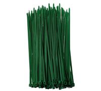 zuizhan - Fascette Plastica Verdi, 200 m x 4 mm, confezione da 100 mini fascette sottili in plastica da giardino, resistenza alla trazione di 18,1 kg, resistenti ai raggi UV