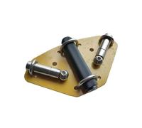 ZUJIABAO Base compatta per antenne a onde corte, montaggio rapido, struttura in metallo resistente con superfici antiscivolo, adatta per operazioni sul campo, piastre di base a V con treppiedi