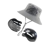 ZUJIABAO Cappello da donna alla moda, protegge dal sole, leggero, antiurto, per ciclismo, pendolarismo, scuola, casco compatto con bordo largo, Grigio scuro, Taglia unica