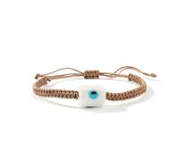 ZUJIABAO Cordino di cotone regolabile leggero di lusso con perline di vetro occhio tamburo design minimalista lussuoso casual unisex, Misura unica, come descritto