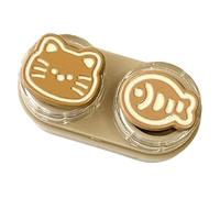 ZUJIABAO Custodia per lenti e strumento di rimozione, dimensioni compatte, in gomma, facile da trasportare, per applicare contatti in modo sicuro, Colore Latte