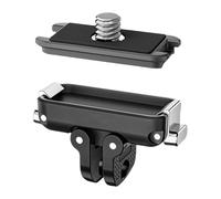 ZUJIABAO Doppio Morsetto Piastra A Sgancio Rapido Con 1/4 Pollice Vite Alluminio Leggero Per Action Camera Supporti Adattatore Copertura Superiore Per Action Camera