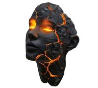 ZUJIABAO Lampada da parete con Drammatica 3D Cracked Art e Cool Glow Decor Cracked Texture Luce