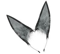 ZUJIABAO Orecchie di coniglio pelose leggere copricapo design realistico copricapo cosplay per teatro accessori costume orecchie di coniglio copricapo