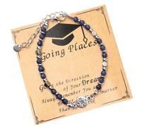 ZUJIABAO Perline gemme gioielli regali per amici universitari accessorio con biglietto e scatola di presentazione Bead per laureati, One Size, come descritto, come descritto