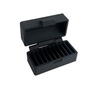 ZUJIABAO Scatola da viaggio con 10 scomparti di sicurezza a bottone, accesso superiore trasparente, per evitare errori di posizionamento della batteria