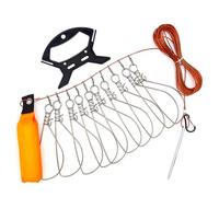 ZUJIABAO Set di supporti da pesca Stringer in acciaio inossidabile Stringer Clip Big Fish Wire Rope Cable Live With Handle Clip in acciaio inossidabile