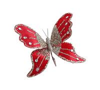 ZUJIABAO Velluti infrangibili Decorazioni a farfalla per albero di Natale 25 Cm Ala Scintillante Indoor Outdoor Festival Forniture per feste Natale Scintillante Farfalla Ornamento