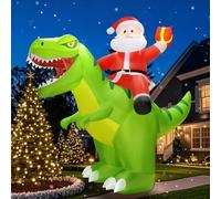 zukakii Gonfiabili di Natale Santa Giro su T-Rex