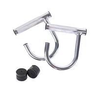 ZUKAM Metal Resistance Band Handles Pull Up Handle with Grip Tapes, Heavy Duty Industrial Grade Steel Knurled Surface Handles for Elastic Band Workouts (Chrome)
