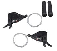 ZUKKA 1 paio di leve del cambio per bicicletta 3 x 8 24 marce, leva del cambio per mountain bike, bici da corsa, MTB, BMX, nero