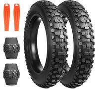 ZUKKA 2 pneumatici per bici da 20 pollici, 20 x 4,0, 102 - 406, pieghevoli, Fat Tire Grass, per E-Bike/Mountain Snow Bike, nero