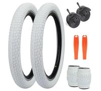 ZUKKA Confezione 20 x 2,125 pneumatici per biciclette pieghevoli per bambini e 2 tubi AV48 mm, valvole compatibili