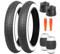 ZUKKA Confezione da 2 pezzi di 20 x 3,0 guaina 76 - 406 Plus, 20 x 3,0, compatibile con bicicletta elettrica da 20 pollici, bordo bianco