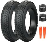 ZUKKA Confezione da 2 pneumatici da 16 x 3,0 cm, rivestimento da 80 - 305 Plus, 2 pezzi, tubo da 16 pollici, 16 x 3,0 cm, per bicicletta elettrica, scooter per bambini