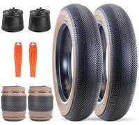 ZUKKA Confezione da 2 pneumatici per bicicletta elettrica da 20 pollici Heavy Duty pieghevoli Fat pneumatici per bicicletta 20x4.0 Fat copertone per bicicletta e confezione da 2 tubi da 20 pollici