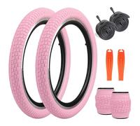 ZUKKA Confezione da 20 x 2,125 pneumatici per bicicletta pieghevole per bambini e 2 pezzi tubo da 20 pollici AV48 mm, valvola compatibile 20 x 2,125 pneumatici e tubo flessibile