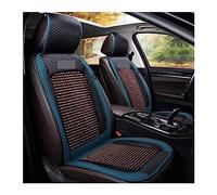 ZUKPHBWYWK Copri-Sedile Coprisedili per auto in bambù in pelle Tappetino Cuscino per sedile in perline di legno Summer Cool traspirante。 Coprisedili Auto(Blu,2 x Seat Covers)