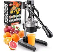 Zulay Kitchen professionale spremiagrumi - manuale citrus stampa e spremiagrumi - metal lemon squeezer - premium quality heavy duty manuale juicer arancione e lime spremi press stand, black