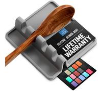 Zulay Kitchen Silicone Utensili Riposo con Drip Rilievo per Gli Utensili più Resistente a Calore, Senza bpa Spoon Riposo e Spoon Supporto per Parte Superiore della Stufa, Supporto utensile da Cucina