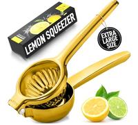Zulay - Spremiagrumi extra large, in acciaio inox, facile da spremere, resistente, ergonomico, per arance, limoni e lime