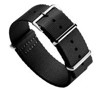 ZULUDIVER Cinturino per orologio Apex in poliestere, nero, 22 mm