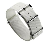 ZULUDIVER Cinturino per orologio in nylon HydraRib, Pegasus White, 22 mm